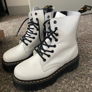 Dr. Martens Jadon White Boots - Size 6 - Worn Once!